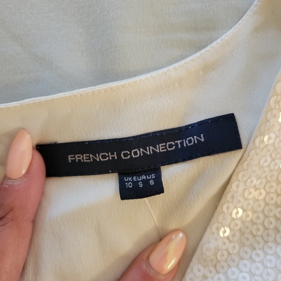 One of a Kind NWOT French Connection dress with sequin and embroidery - Picture 2 of 4